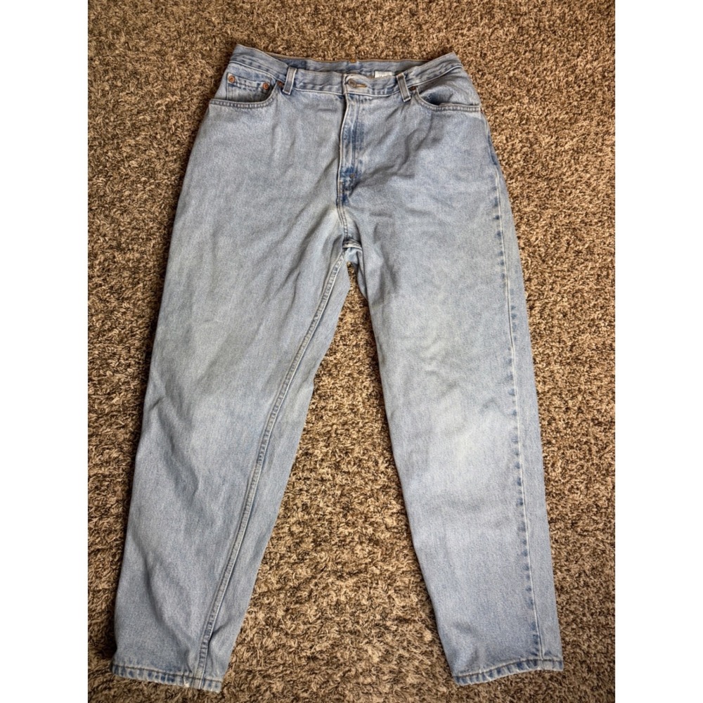 Levis‎ 550 Relaxed Fit Tapered Leg Light Wash High Rise Jeans Womens 14 Short